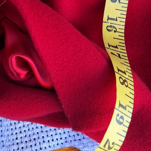 Vintage Valentine red wool overcoat with velvet collar 14 - Picture 14 of 16